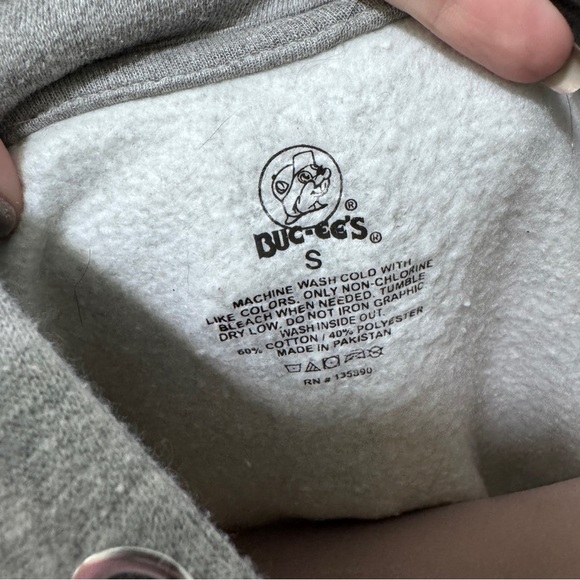 Buc-ee’s Unisex Gray Hoodie Pullover Jacket Small - Picture 3 of 3